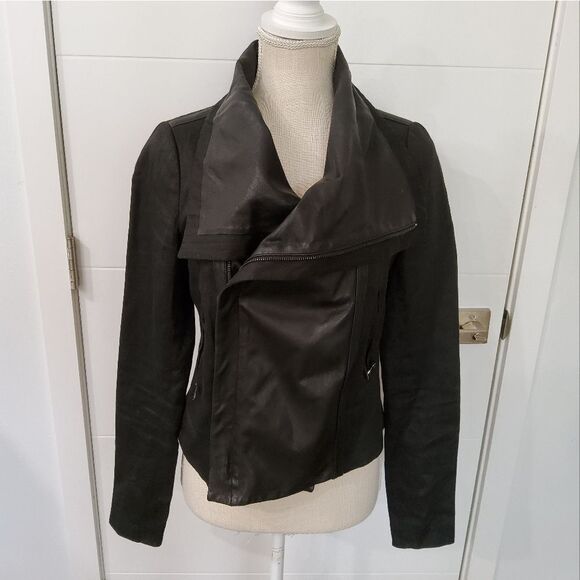 Vince Asymmetrical Moto Jacket Size S